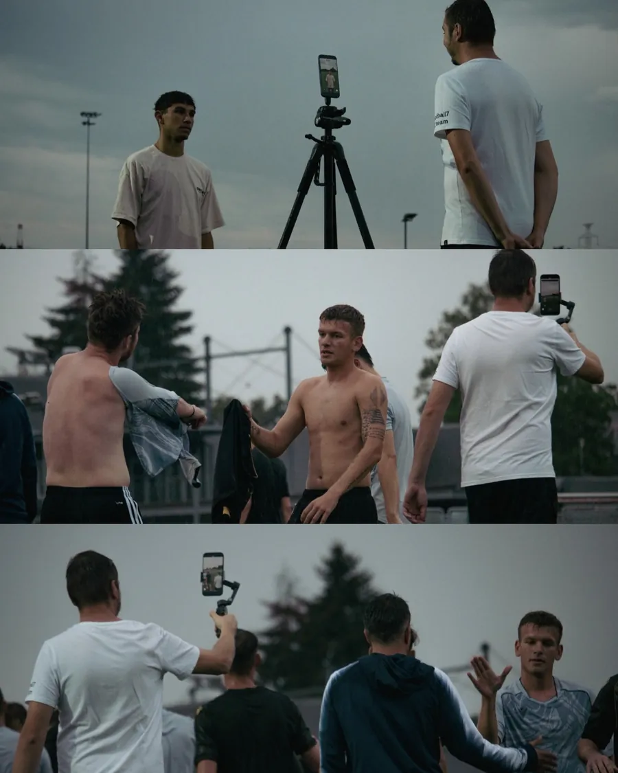 Lukáš Řezníček při natáčení sportovního obsahu
