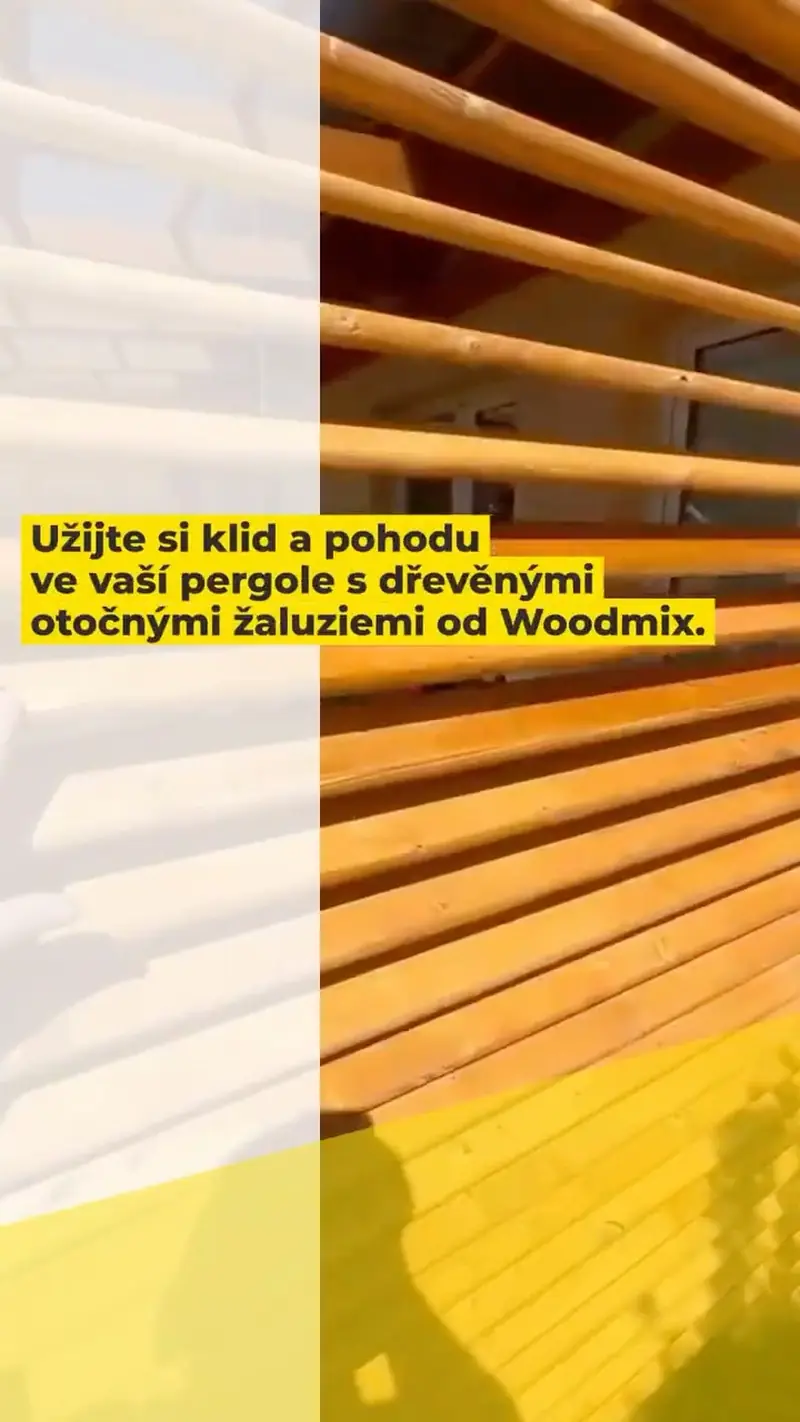 Náhled videa Otočné dřevěné žaluzie do pergoly pro WOODmix